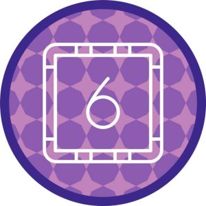 Ikona numerologicznej szóstki